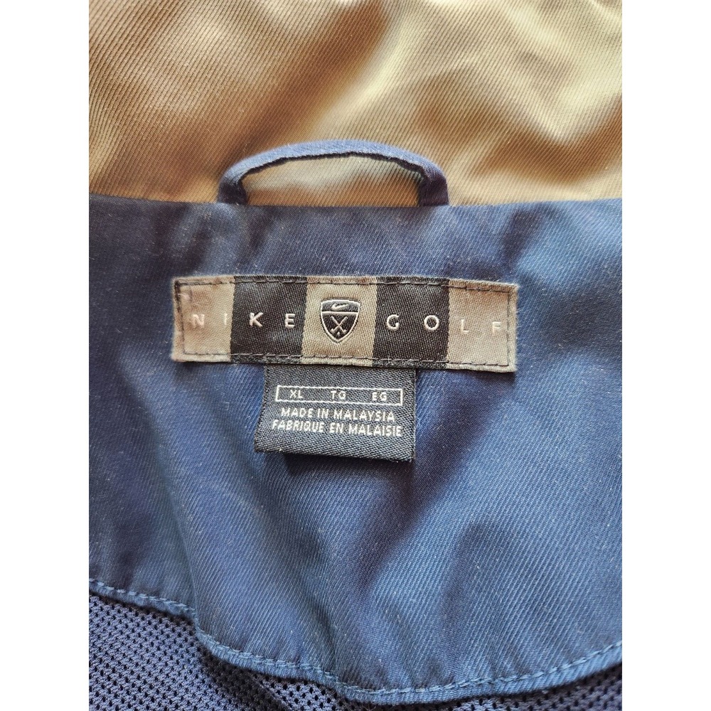 Nike Golf Full Zip Windbreaker Jacket XL Mens Blue Windproof Water Resistant - Picture 3 of 8